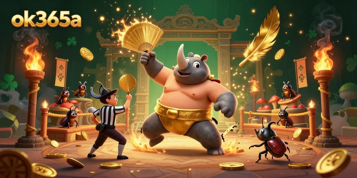 Engage with the exciting world of ok365a as beetles compete in a vibrant casino arena.