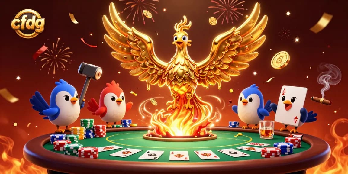 Experience thrilling gameplay at cfdg with a molten phoenix and vibrant poker action.