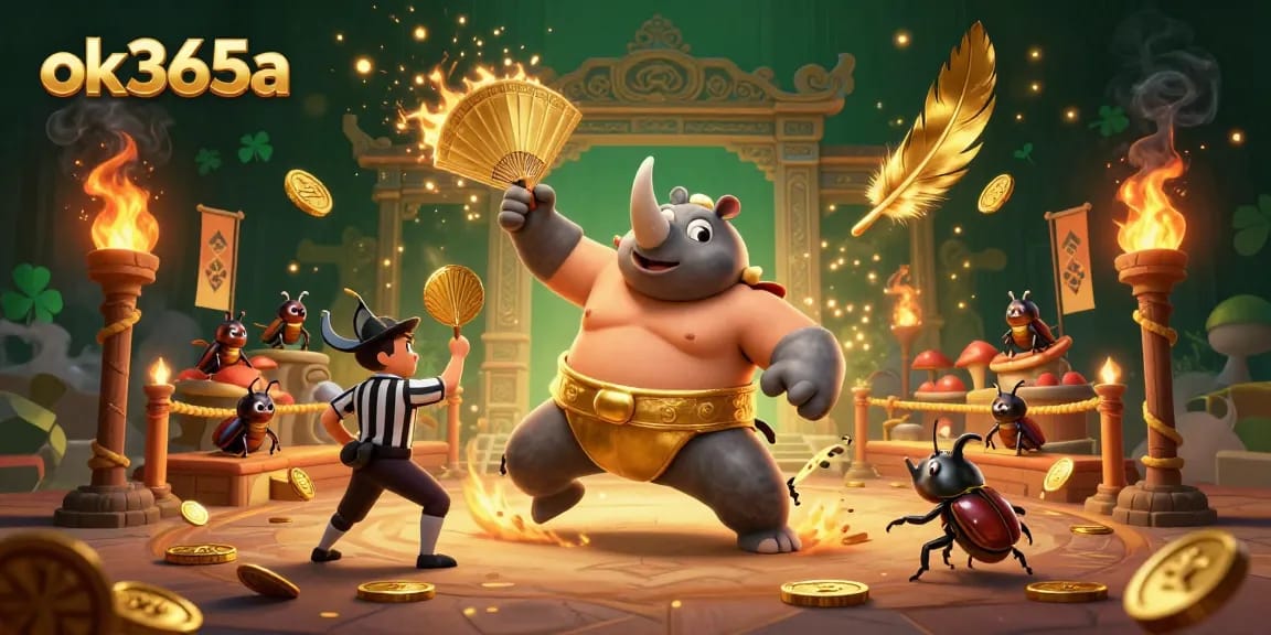Engage with the exciting world of ok365a as beetles compete in a vibrant casino arena.