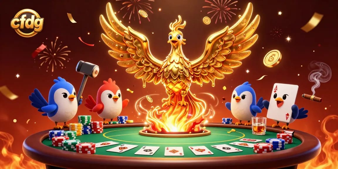 Experience thrilling gameplay at cfdg with a molten phoenix and vibrant poker action.