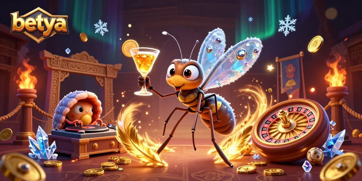 Experience vibrant gaming action with betya's animated casino scene featuring unique characters and rich visuals.