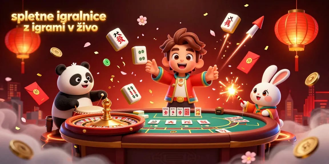 Spletne igralnice z igrami v živo, priljubljena baccarat in ruleta scena z živahnimi liki.