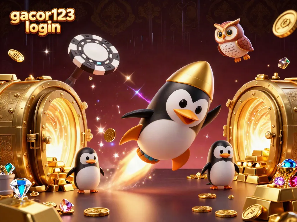 Experience gacor123 login adventure with golden penguin and casino treasures galore!
