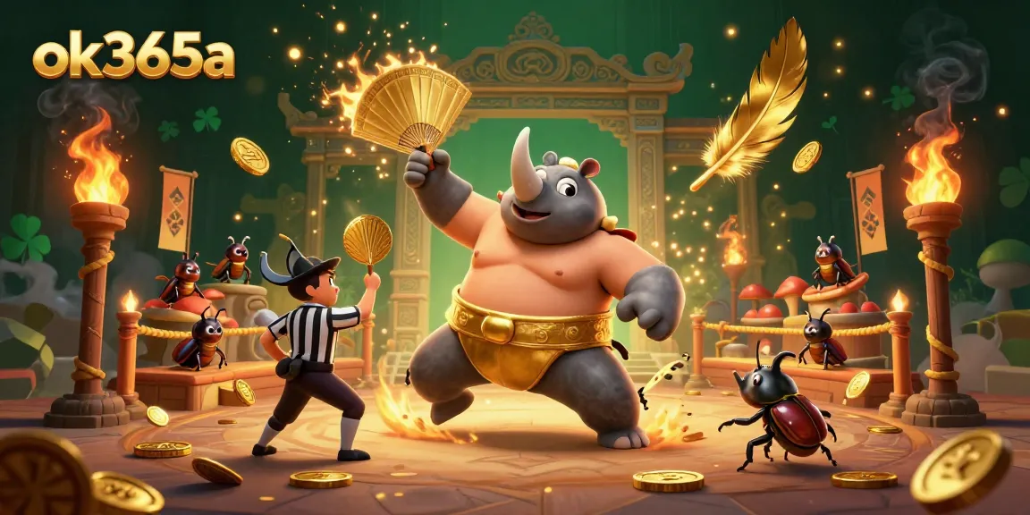 Engage with the exciting world of ok365a as beetles compete in a vibrant casino arena.