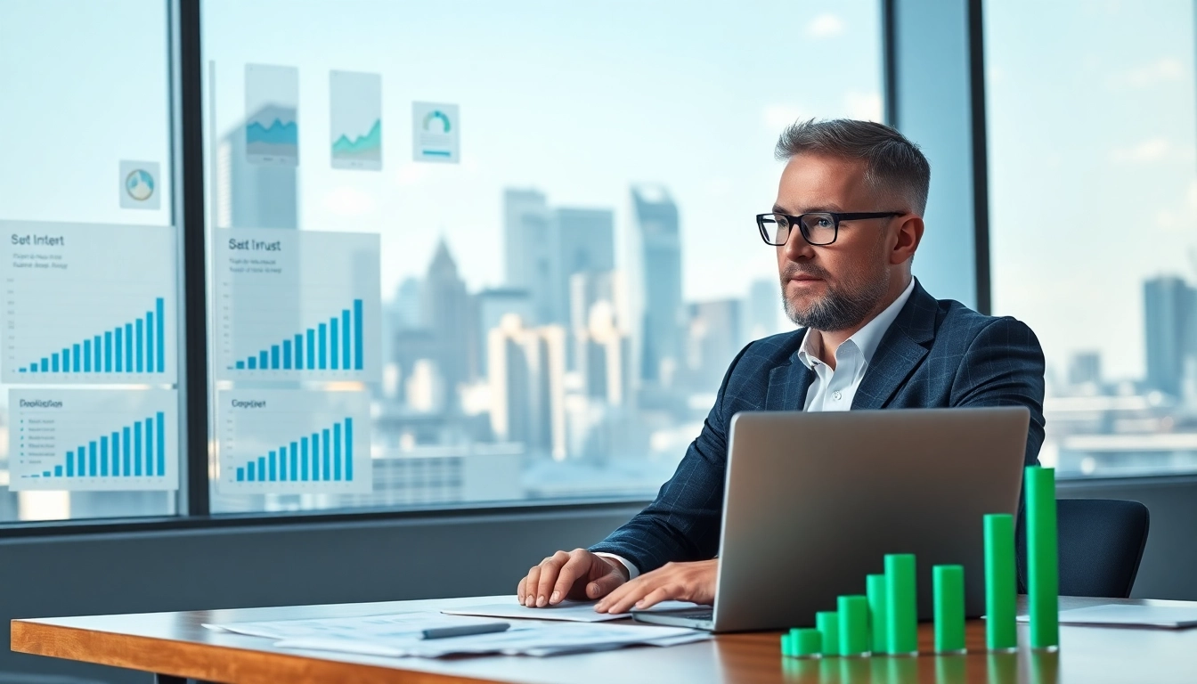 Pipeline expansion consultant California analyzing growth data in a modern office setting.