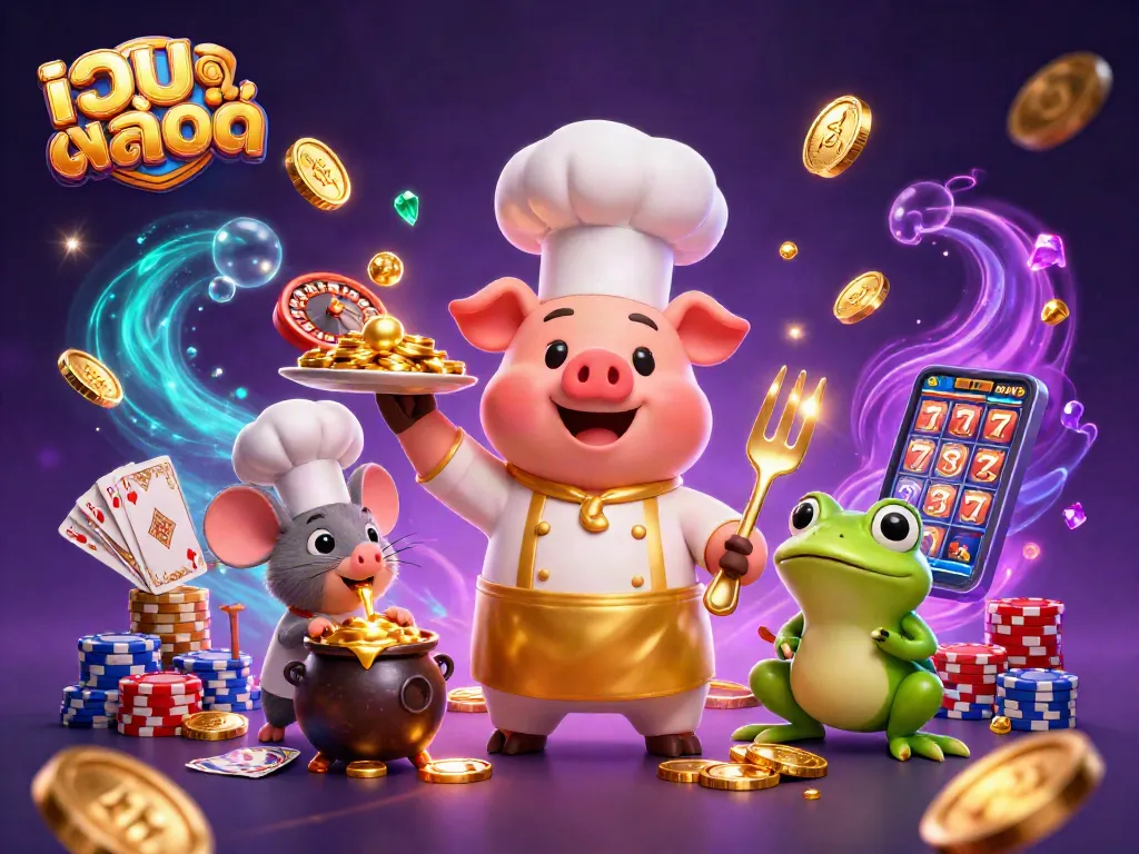 เว็บสล็อต สร้างความบันเทิงด้วยการ์ตูนเชฟหมูและเหรียญทองที่ตกลงมา