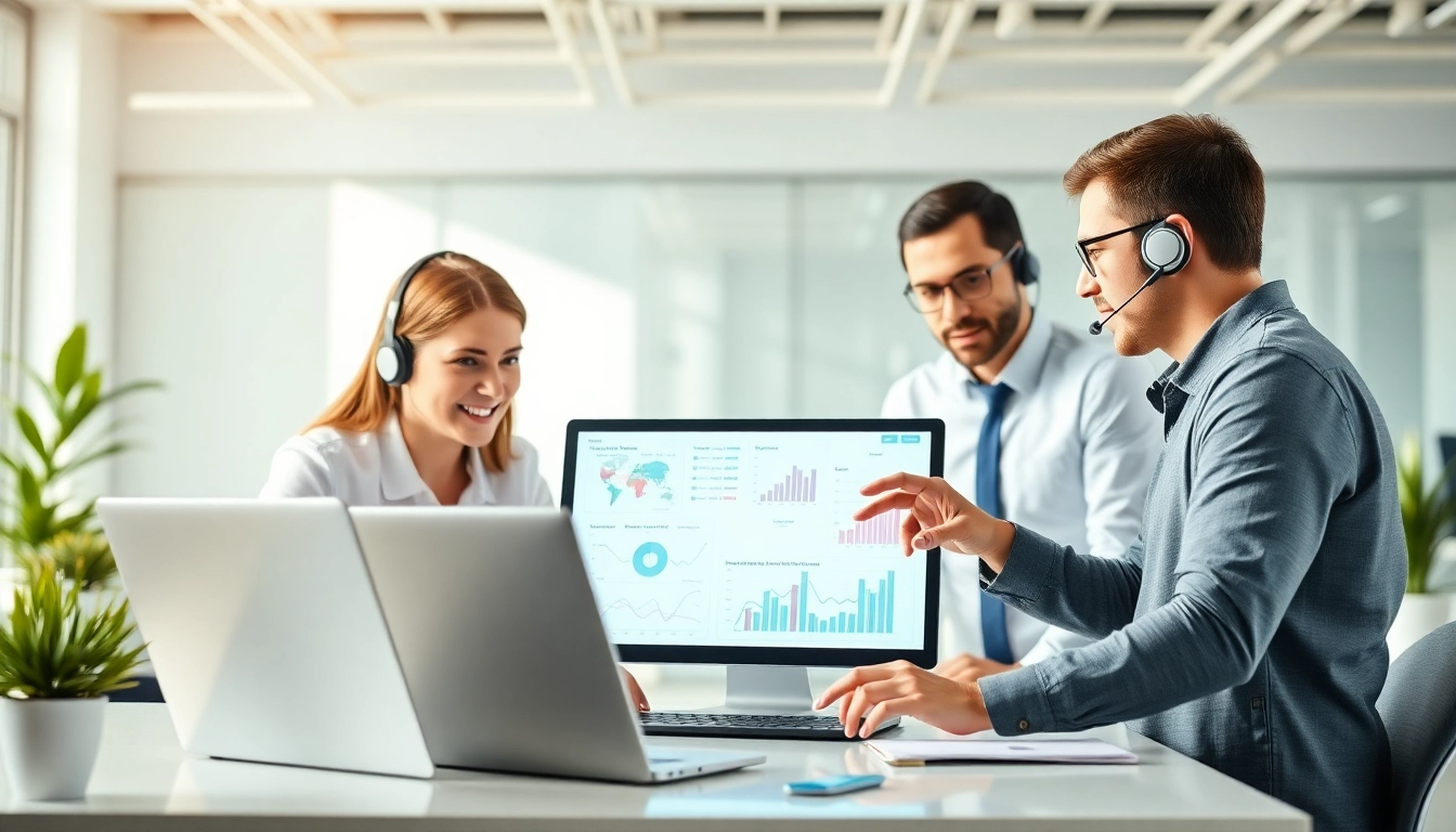 Enhancing it support services for small business with professional teamwork in a modern office.