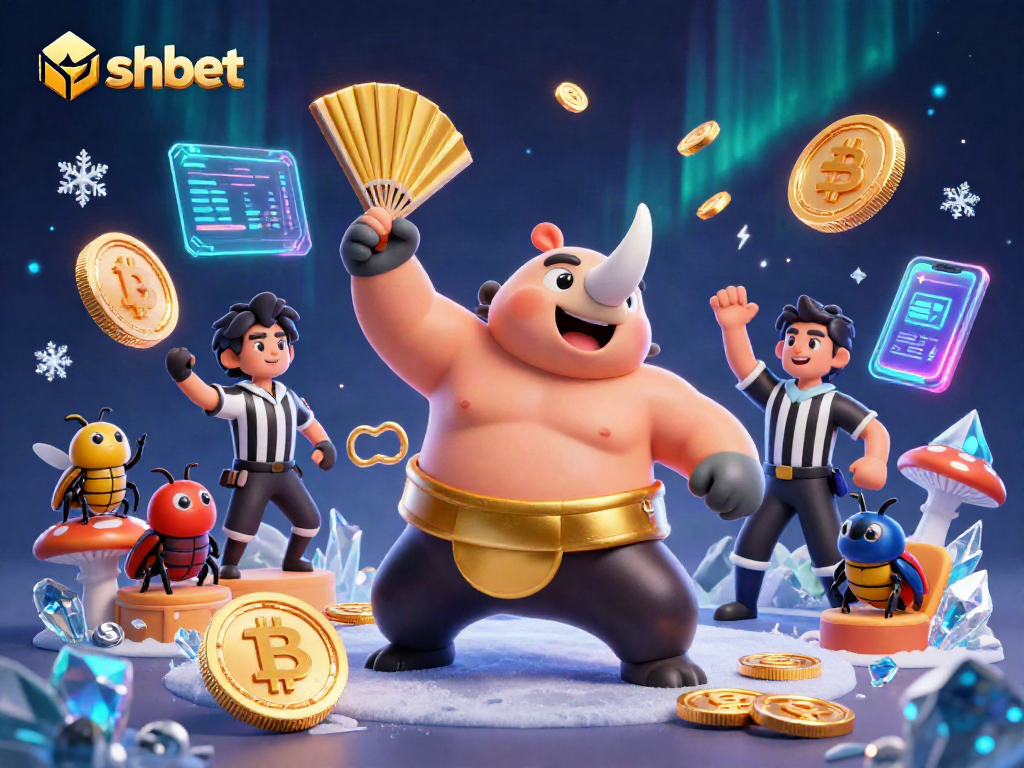 Engage in thrilling moments with shbet featuring a rhinoceros beetle champion amid golden coins.