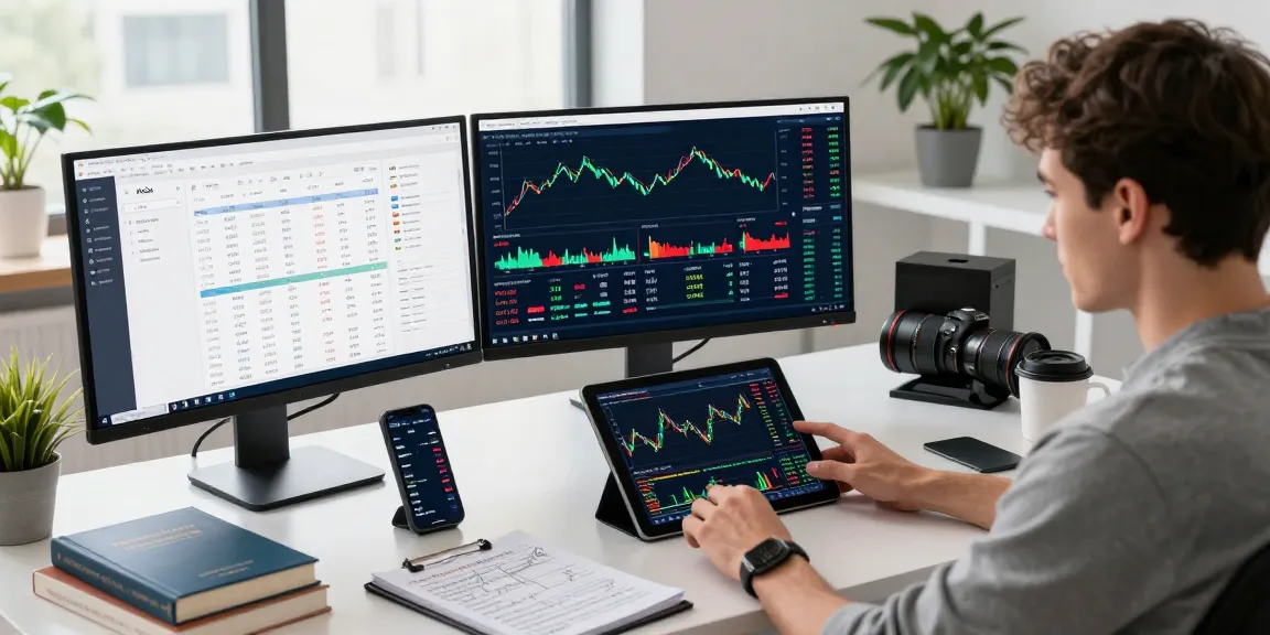 AICoin 实时交易界面与市场数据分析，用户专注于多屏幕的现代交易环境