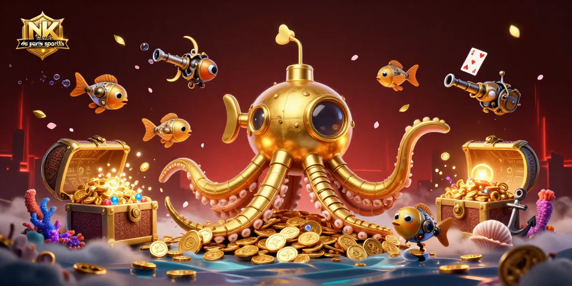 Les meilleurs site de paris sportifs naviguent à travers une mer de pièces d'or, avec des éléments de casino animés.