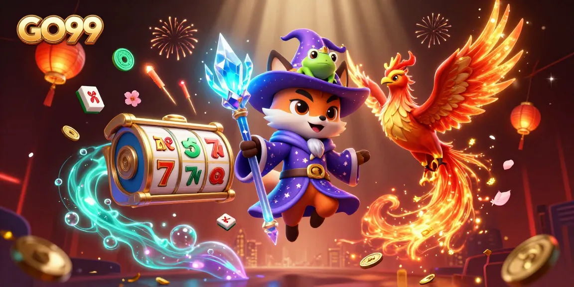 Engage in exciting gaming action at GO99 with dynamic slots and vibrant characters.