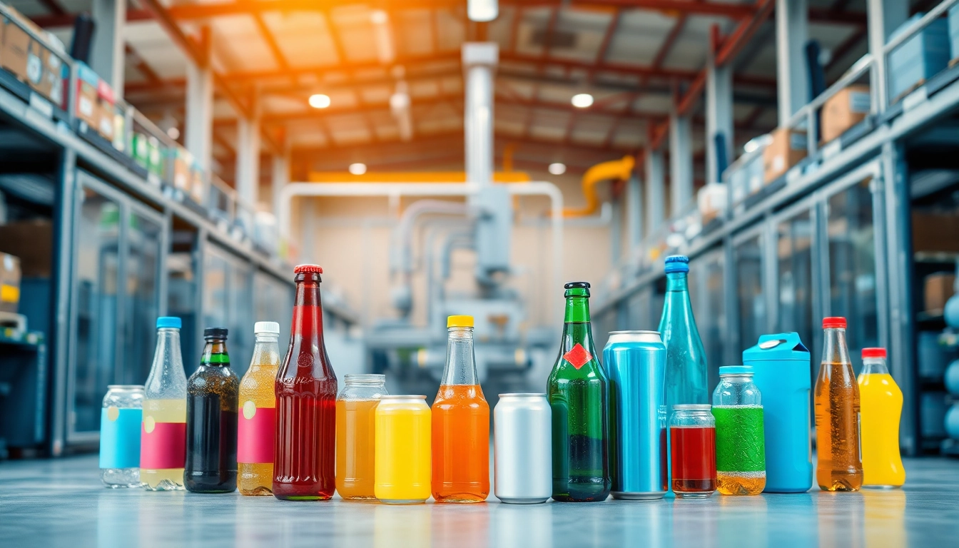 Showcase of diverse products from a beverage packaging company highlighting quality designs.