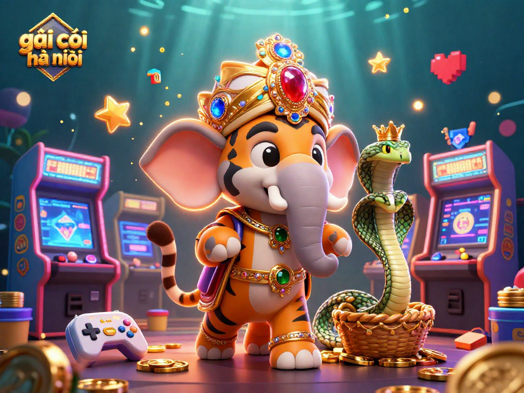 Experience excitement with gái gọi hà nội in a vibrant casino-themed scene full of neon action.