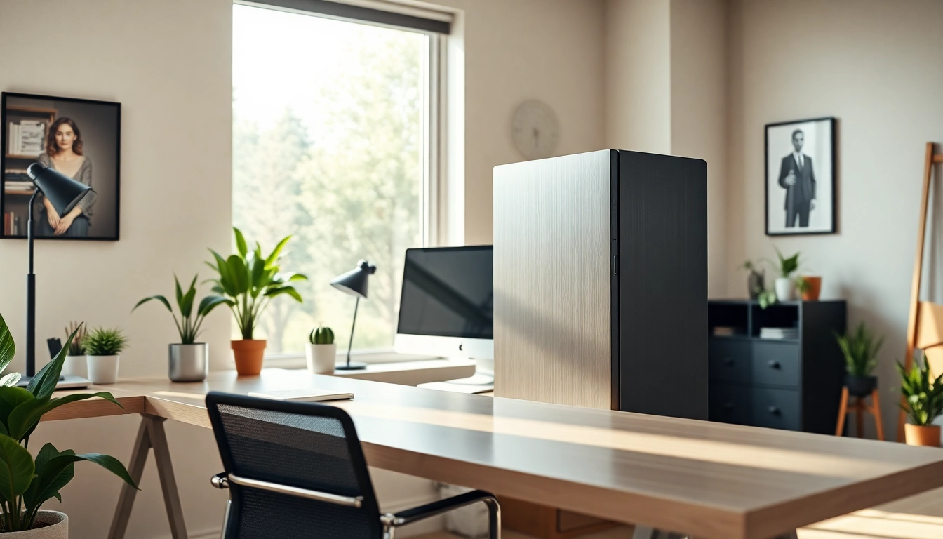 pc refurbished with sleek design and modern workspace tools.