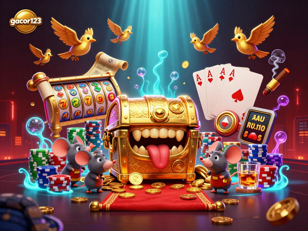 Spin to win now with gacor123 slots featuring vibrant jackpot reels and treasure chests!