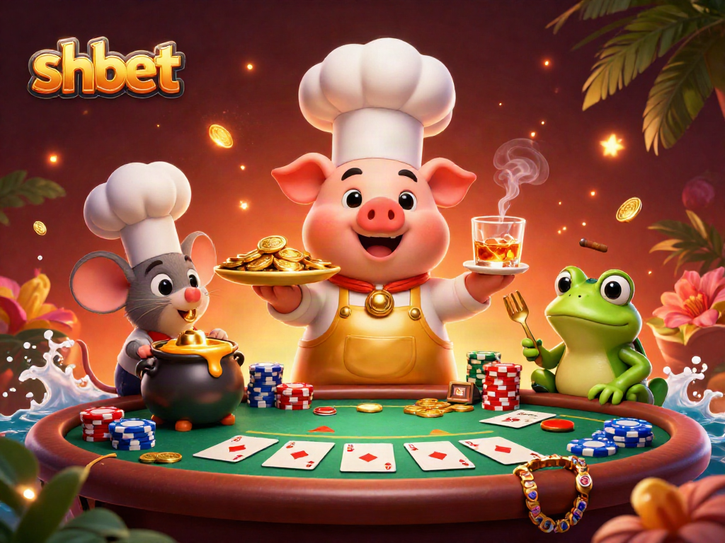 Watch shbet serve high-stakes excitement in a vibrant casino scene filled with poker action.