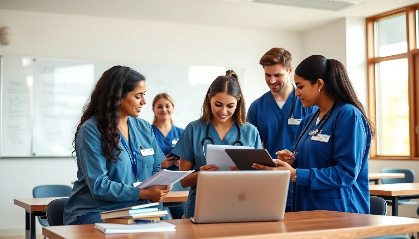 Nursing students actively studying in a vibrant NGN NCLEX review Houston session, enhancing their exam preparation.