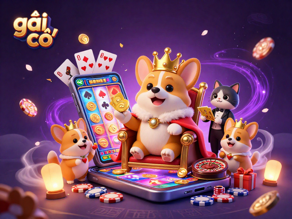 Gái gọi và các biểu tượng cờ bạc phong phú trong sự kiện game đầy màu sắc.