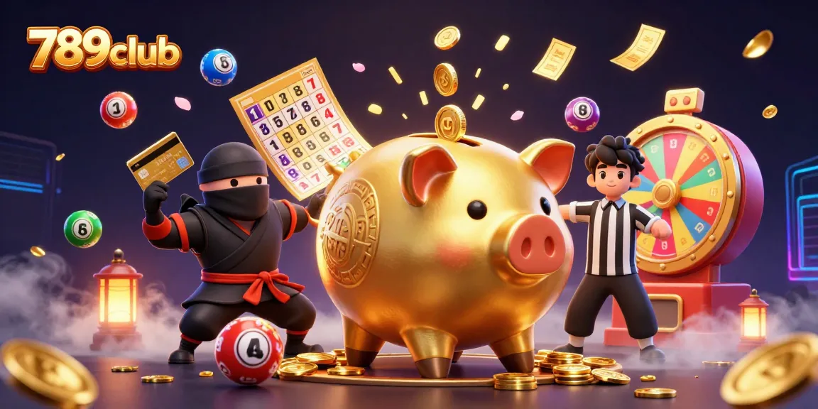 Experience the excitement of 789club with a dynamic 3D illustration featuring engaging casino elements.
