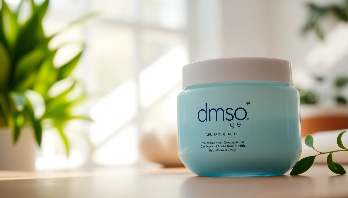 Applying dmso gel gently on skin in a bright, natural setting, emphasizing health benefits.