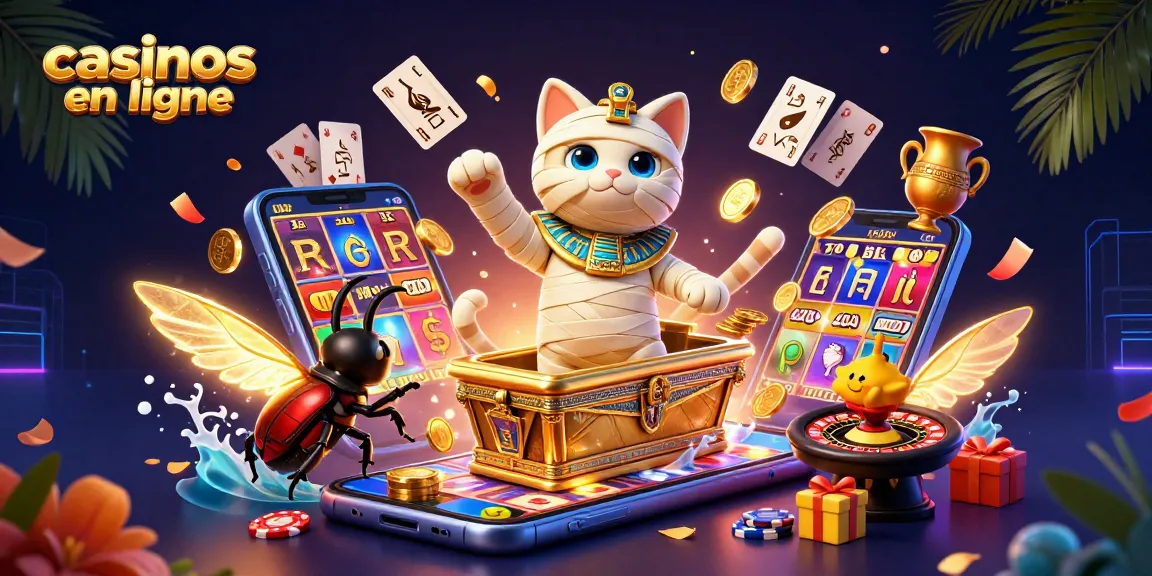 Gagner avec des casinos en ligne en découvrant un sphinx égyptien et des cartes volantes.