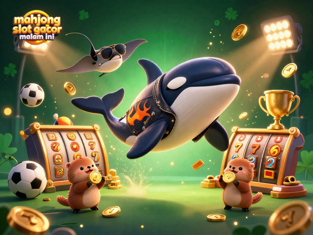 Spin the reels for mahjong slot gacor malam ini with action-filled 3D scene and vibrant characters.