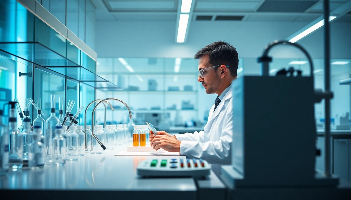 Voltera Sciences experts conducting precise research with cutting-edge peptides in a modern lab.
