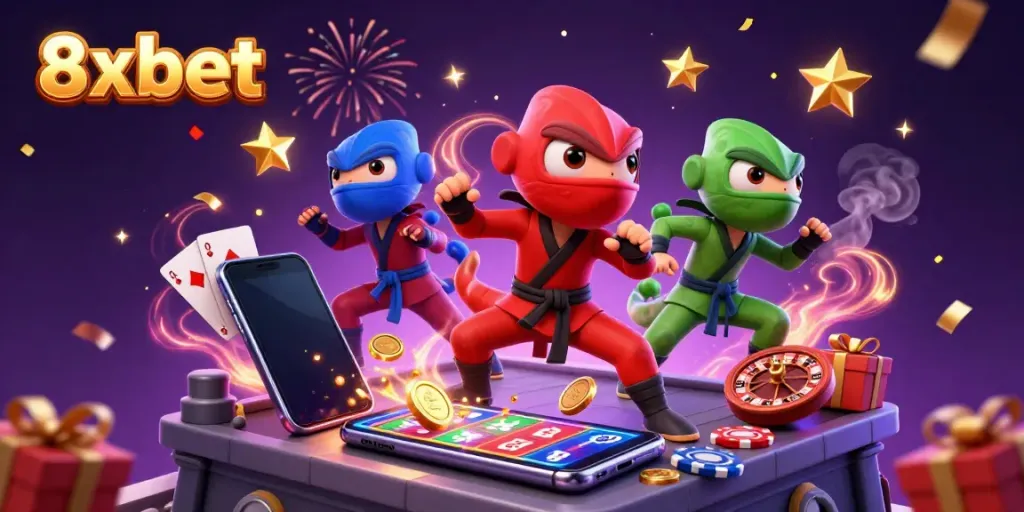 Join the ninja chameleons of 8xbet in a vibrant, thrilling online casino environment with exciting game features.