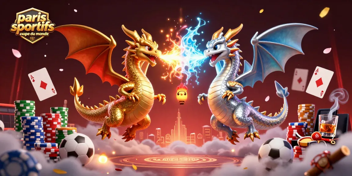 Pariez sur les résultats de la Coupe du Monde 2026 avec des dragons illustrant l'esprit compétitif des paris sportifs coupe du monde.