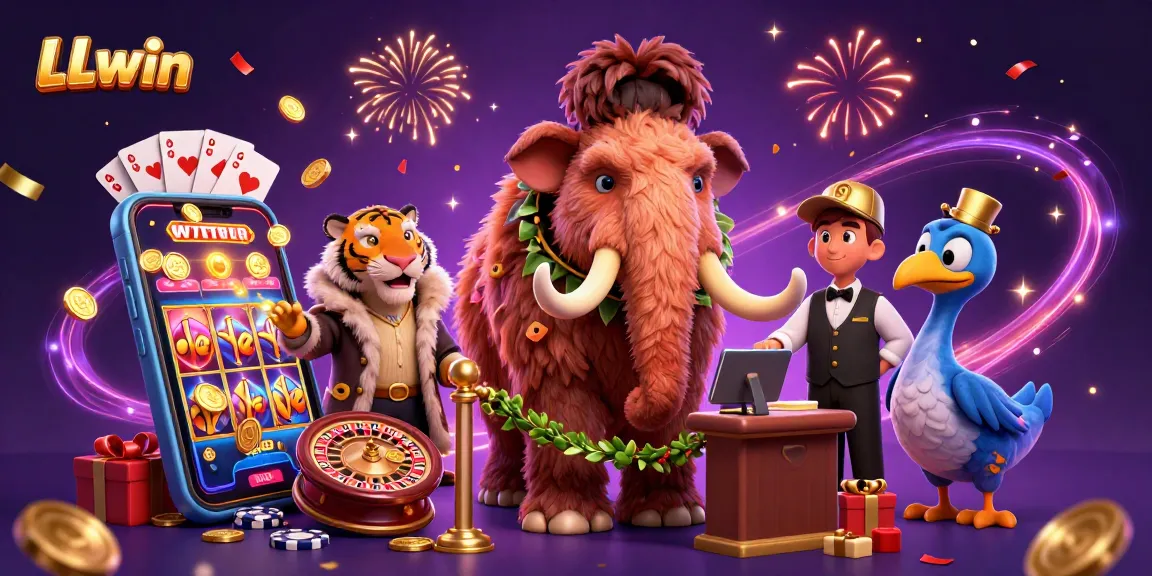 Join the excitement at LLwin casino featuring a woolly mammoth bouncer and VIP saber-tooth tiger!