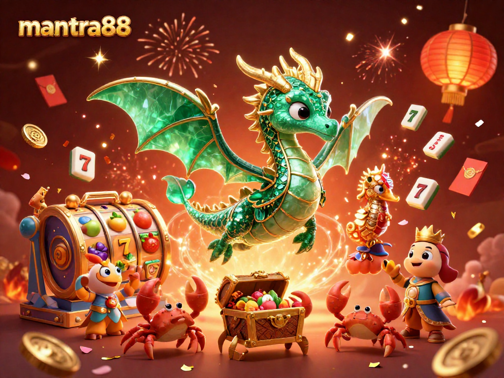 Experience the excitement of mantra88 with vibrant slot reels and a magical sea creature scene.