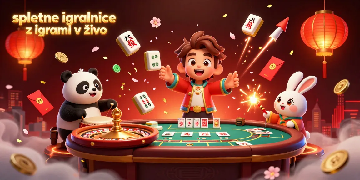 Spletne igralnice z igrami v živo, priljubljena baccarat in ruleta scena z živahnimi liki.