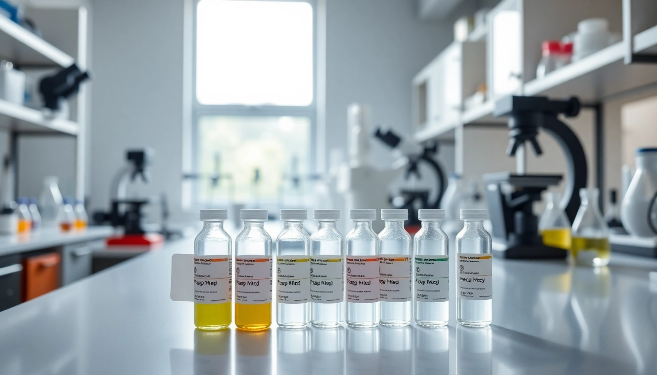 Explore research peptides displayed creatively in a modern lab setting that captivates scientists.
