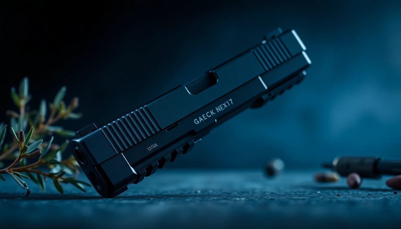 Showcase of glock 17 slides highlighting sleek design and metallic finish.