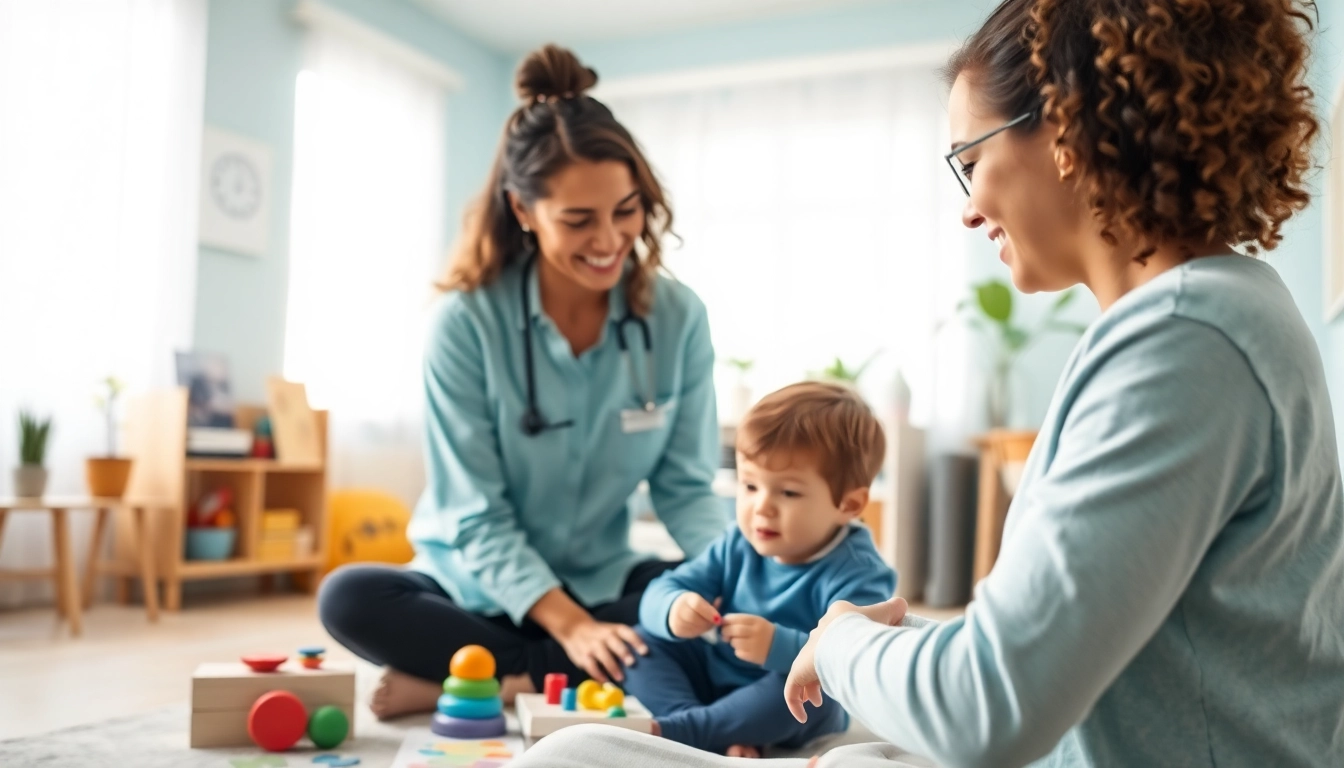 Engaging session of early intervention ABA therapy between a therapist and child.