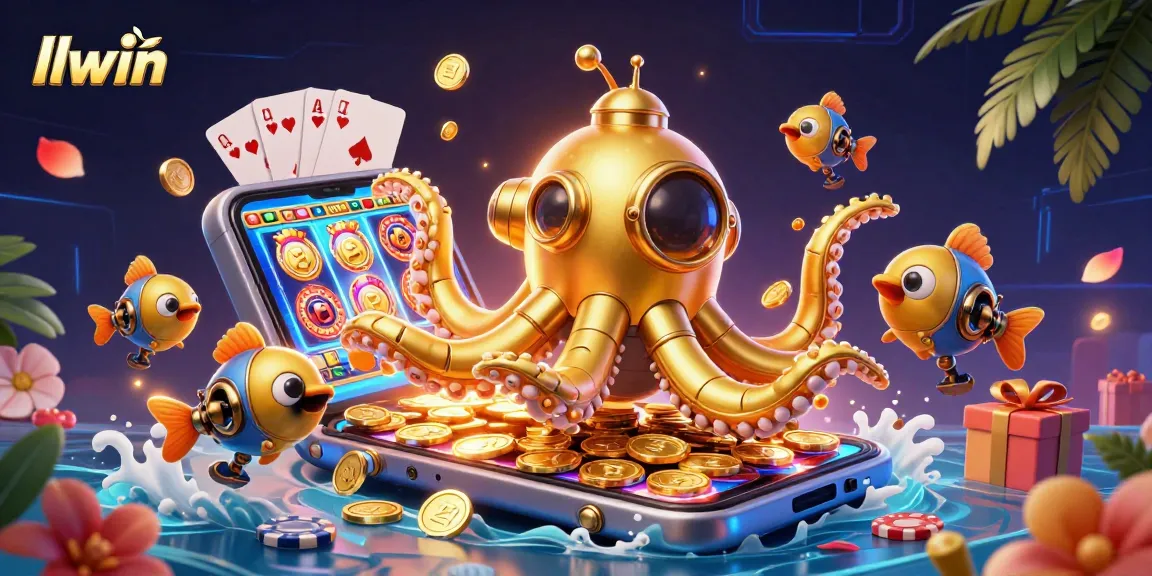 Engage with thrilling casino gameplay at llwin, featuring dynamic elements like slots and golden coins.