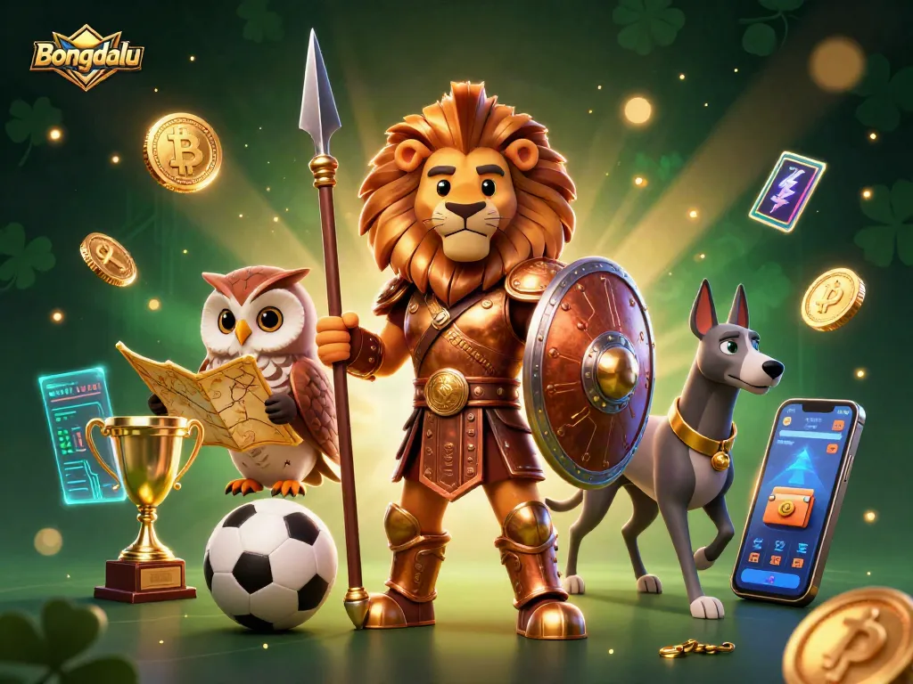 Engaging Bongdalu sports betting illustration showcasing strategic characters and rich 3D elements.