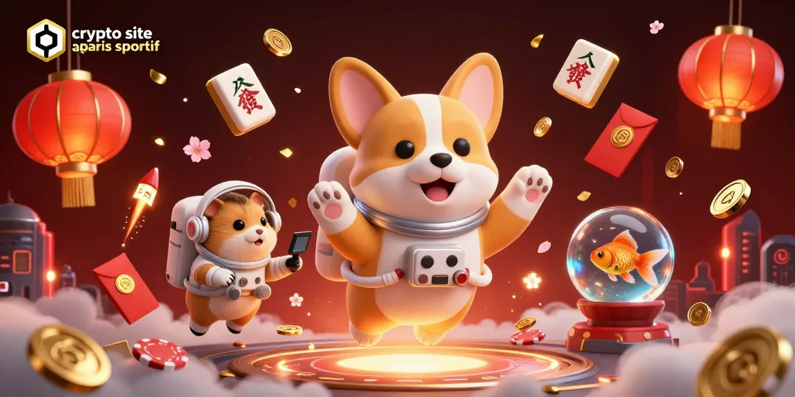 Les paris sportifs en ligne prennent vie avec un corgi astronaute jouant sur un site de paris sportifs crypto.