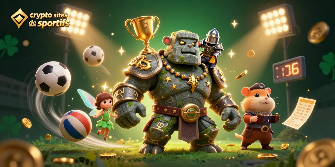 Pariez sur les crypto sites de paris sportifs avec un golem animé et un hamster chevalier, le tout dans un environnement dynamique.
