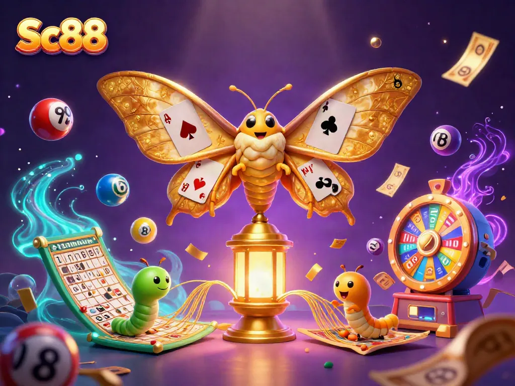 Experience the excitement of Sc88 with a vibrant casino-themed scene featuring unique game elements.