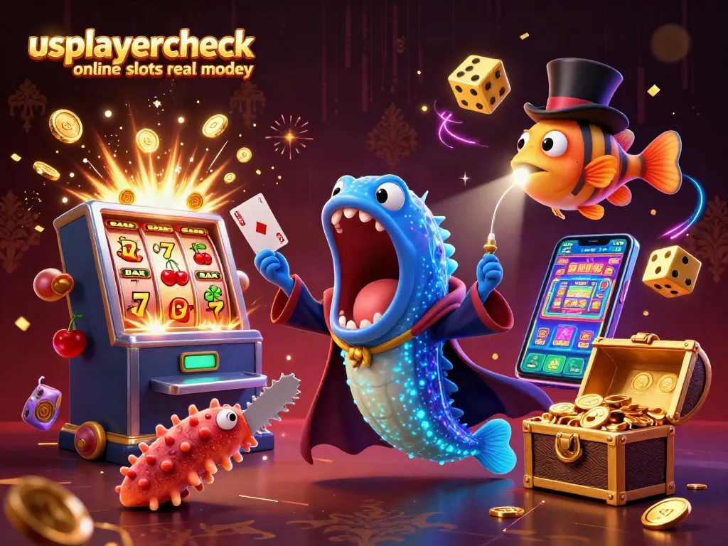 Experience thrilling gameplay with usplayercheck online slots real money as vibrant characters showcase a dynamic casino scene.
